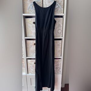 Universal Thread Black Sleeveless Maxi Dress with Cinched Waist